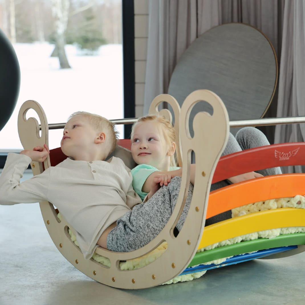 XXL Montessori Kletterbogen und Kletterwippe - Kletterling – einfach Kind sein